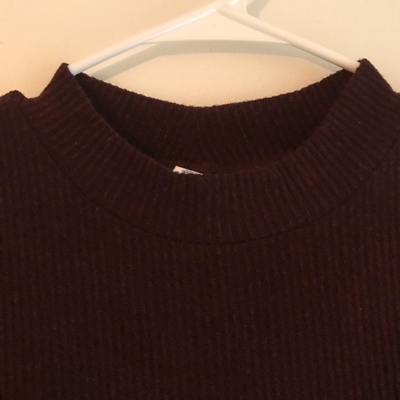 NWOT ribbed maroon mock neck sweater dress - Picture 4 of 5